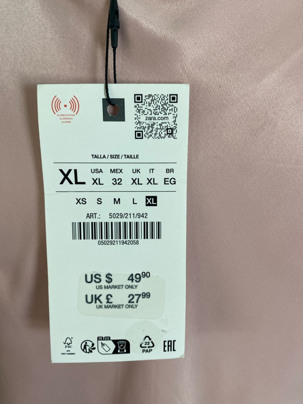 NWT Zara Pink Cowl-Neck Camisole with Rhinestone Straps - Picture 11 of 15
